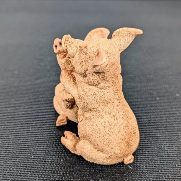 Vintage 1990 Castagna Kissing Pigs Realistic Resin Figure 3" Italy Honeymoon - Picture 2 of 6
